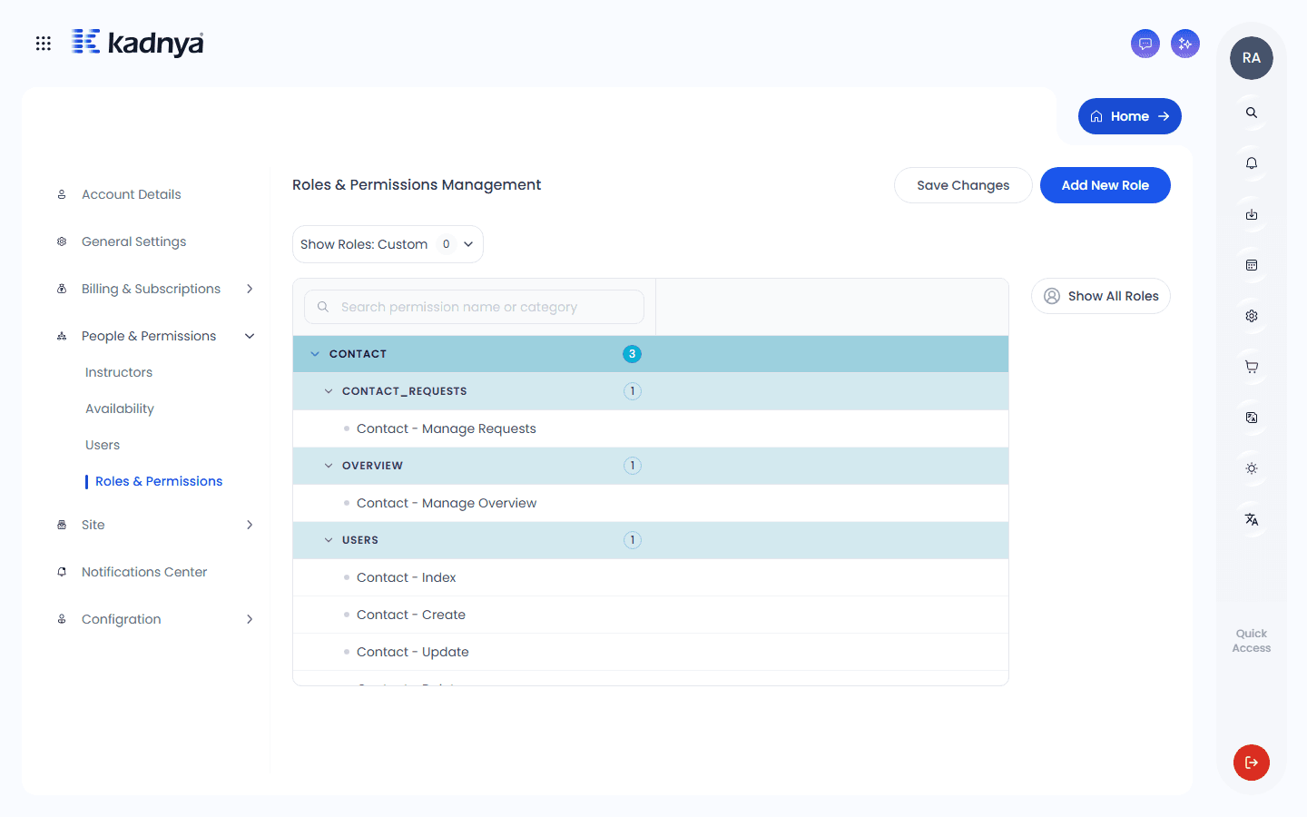 Roles & permissions management